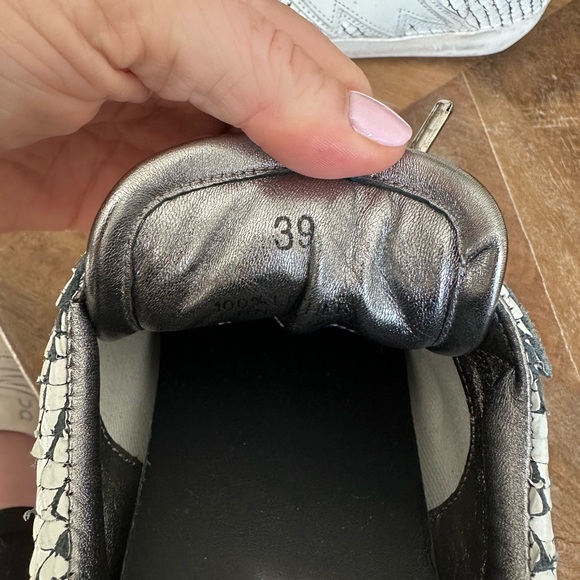 Zadig and Voltaire Neo Keith Snakeskin Embossed Leather Sneakers - Picture 5 of 5